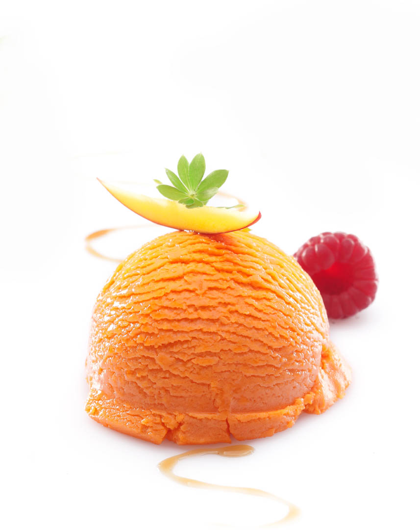 Tropical mango icecream dessert